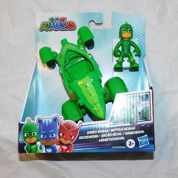 PJ Masks Gekko Mobile & Figure Green Gecko Car Disney Junior NEW - Picture 1 of 3